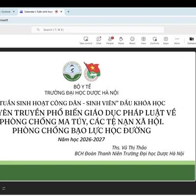 TUẦN SINH HOẠT CÔNG DÂN - SINH VIÊN ĐẦU KHÓA HỌC: TUYÊN TRUYỀN PHỔ BIẾN GIÁO DỤC PHÁP LUẬT VỀ PHÒNG CHỐNG MA TÚY, CÁC TỆ NẠN XÃ HỘI. PHÒNG CHỐNG BẠO LỰC HỌC ĐƯỜNG NĂM HỌC 2026 - 2027